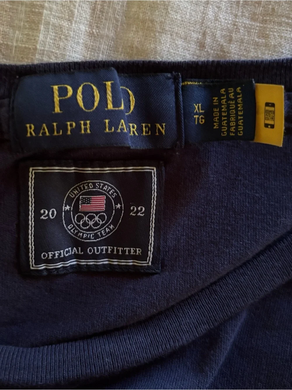 POLO Ralph Lauren Team USA Olympics 2022 T shirt Navy Blue XL Cotton Collectible